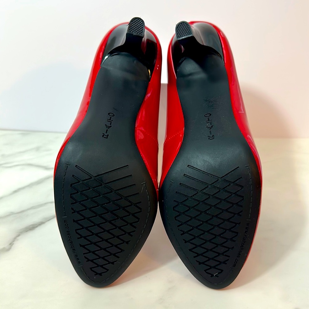 Rialto Women’s Coline Red Patent 3.5” Black Stiletto Heel Pump - Size 7 - Picture 6 of 8